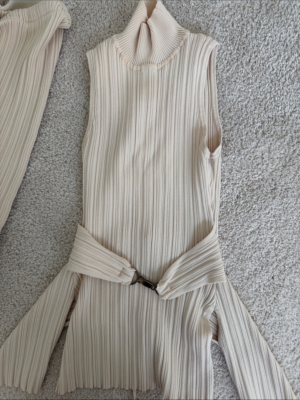 Meshki Ribbed set in Cream - Picture 2 of 5